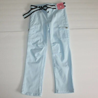 Gymboree Girl's Best Friend Light Blue Ribbon Belt Skinny Cargo Pants size 5 NWT - Image 1 of 2