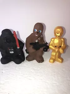 Juguete de goma Star Wars decoración para pasteles Darth Vader Chewbacca CP3O - Imagen 1 de 9
