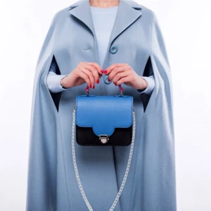 Borsa accessori tracolla piccola in acrilico con osso di pesce catena miss donna - Foto 1 di 12