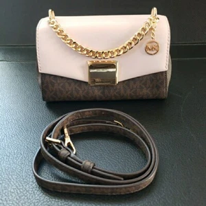 Michael Kors Umhängetasche Lita Small Rosa Braun Gold Hardware - Bild 1 von 9