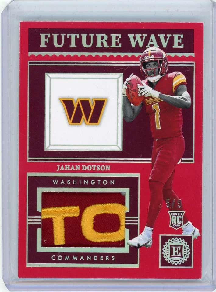 2022 Panini Encased Football Future Wave Logo Patch Rookie Jahan Dotson #5/9 - Image 1 of 2