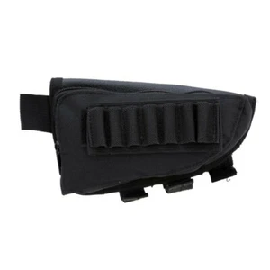 Tactical Rifle Shotgun Buttstock Cheek Rest Shell Mag Ammo Pouch Pocket Holder - Picture 1 of 11