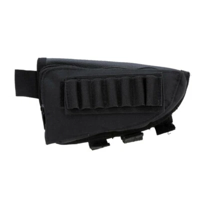 Tactical Rifle Shotgun Buttstock Cheek Rest Shell Mag Ammo Pouch Pocket Holder - Image 1 of 4