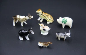 Assortment of Vintage Porcelain Miniature Animal Ornaments - Picture 1 of 4