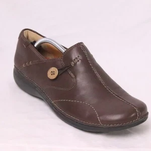 Clarks Artisans unstrukturierter Damenschuh 10 US 41,5 EU 7,5 UK braun Leder Knopf - Bild 1 von 16