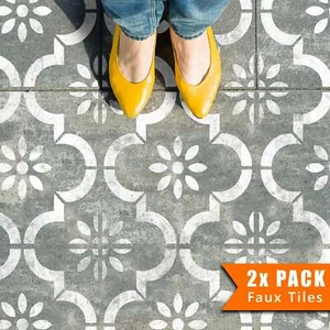 Plantillas de azulejos de imitación - Efecto de azulejos de pintura en pisos paredes patios de jardín - Jannah - Imagen 1 de 9