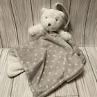 Blankets and Beyond White Bear Gray Polka Dots Lovey Baby Security Blanket V