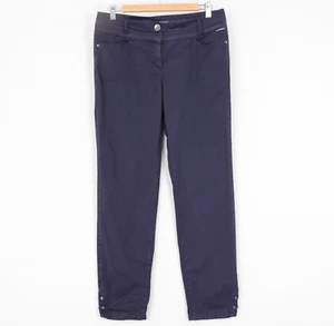 Marc Cain Sports Womens Chino Pants Size 3 10 Blue Tapered Ankle - Foto 1 di 11