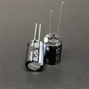 10/100pcs 1000uF 25V Nichicon HE 12.5x20 25V1000uF Super Low Impedance Capacitor - Picture 1 of 2