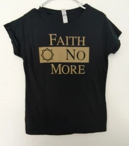 Camiseta negra para mujer Faith No More talla L banda clásica logotipo de estrella doble cara - Imagen 1 de 5