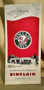 SINCLAIR ÖLKARTE INDIANA RAND MCNALLY LITHO USA 57B 1957 CROSTHWAITE US 60 KY. - Bild 1 von 6