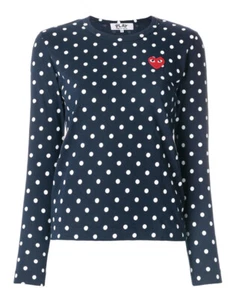Comme Des Garçons Play polka dot heart logo Top - Picture 1 of 8