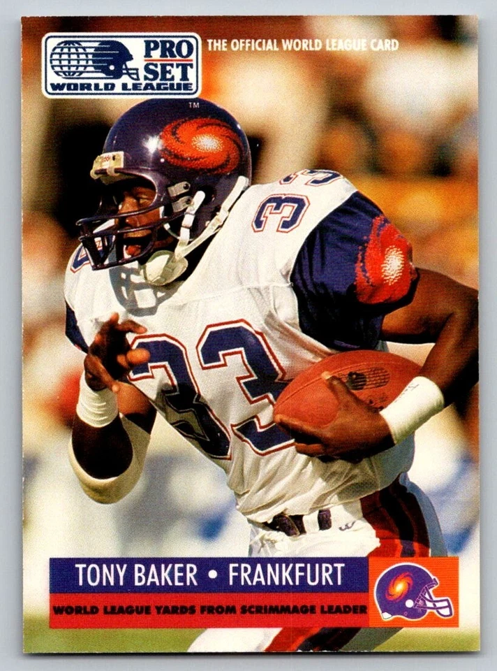 1991 Pro Set - Award Winner Tony Baker #711 Yellow box on back - Image 1 of 2