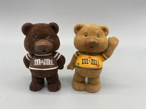 Figure Mars M&M's Bear 3"" floccate pianure e arachidi 1987 da collezione - Foto 1 di 7