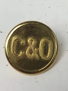 Vintage NOS Brass 7/8” C&O Railroad Uniform Button - Picture 1 of 2