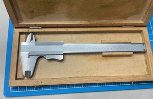 Vintage Helios Slide Vernier Caliper 6" Tool And Case Made In Germany w/ Case - Picture 1 of 7