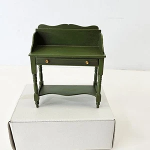 Franklin Mint Heartland Hollow Green Writing Desk Dollhouse Furniture 1:12 - Picture 1 of 24