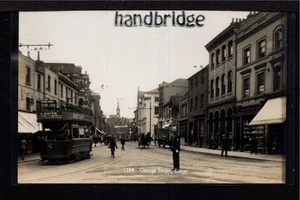 Luton - Tranvía en George Street - postal fotográfica real - Imagen 1 de 1