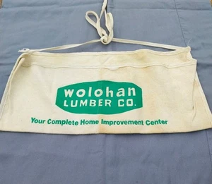 Wolohan Lumber Co Hardware Store Michigan Vintage Advertising Nail Apron - Picture 1 of 3