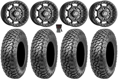 Sedona Rift 15x7 Wheels Black 32" RAZR XT Tires Polaris Sportsman / RZR / Ranger - Image 1 of 4