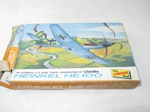 VINTAGE LINDBERG LINE Modellflugzeug Bausatz Maßstab 1:72 Heinkel He 100 ungebaut 60er Jahre - Bild 1 von 4