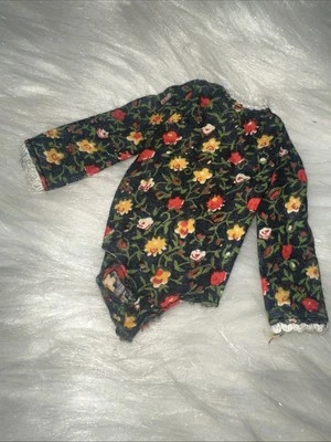 Body Muñeca Mattel Sunshine Family Mom Negro Floral Manga Larga Encaje Borde 1974 Foto 1 de 4