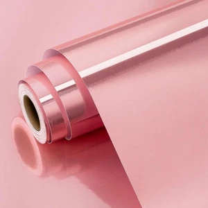 Pink Metallic Wrapping Paper Solid Color Shiny Gift Wrapping Paper with Cutli... - Picture 1 of 7