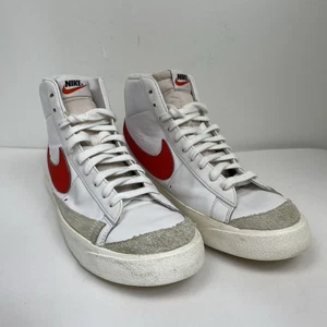 Nike Blazer WOMENS Mid 77' White Red Sneakers CZ1055-101 Womens Size US 11 - Picture 1 of 13