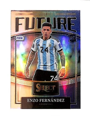 2022-23 PANINI SELECT FIFA SOCCER 21 ENZO FERNANDEZ ROOKIE SILVER PRIZM INSERT - Image 1 of 2