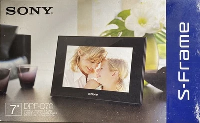 Sony DPF-D70 Black 7” Digital Photo Frame - charger, remote and instructions  - Image 1 of 4