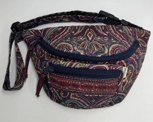 Vintage Vera Bradley Medaillon gesteppte Gürteltasche Sling Bauchtasche Handtasche nicht mehr produziert - Bild 1 von 12