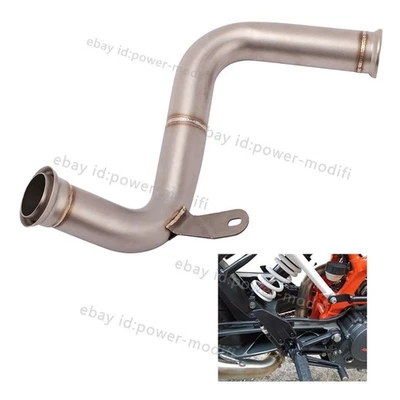 Exhaust Tips Mid Link Pipe Slip On Modified For RC390 Duke 390 250 125 2017-2020 - Image 1 of 4