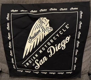 2 x Indian Motorcycle Bandana Sammlerstück - 100% Baumwolle 26,5" San Diego Ca - Bild 1 von 7