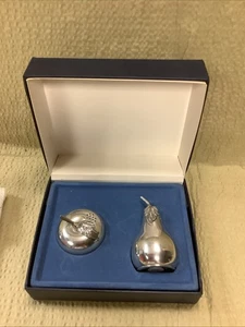Vintage Kirk Stieff Zinn Apfel & Birne Salz und Pfefferstreuer Set - Bild 1 von 4
