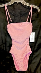 No Boundaries~Cutout Swim Suit~Size XS (1)~One Piece Pink Shimmer~NWT - Picture 1 of 7