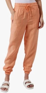 Athleta Damen Größe 6 Cabo Leinen Jogginghose in Kaktus Pfirsich 100 % Leinen - Bild 1 von 4