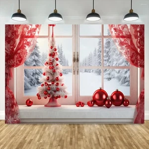 Christmas Photography Background, 7x5FT, Xmas Tree Fireplace, Photo Studio - Picture 1 of 6