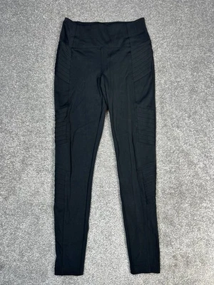 Leggings ajustados Athleta Delancey Moto para mujer pequeños negros elásticos tiro medio yoga Foto 1 de 4