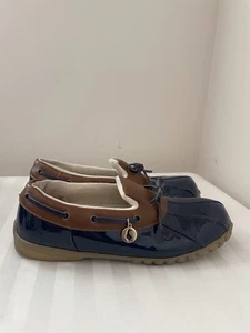 Botas deportivas para mujer 8,5 M Patty botas bajas pato azul impermeables imitación cuero - Imagen 1 de 8