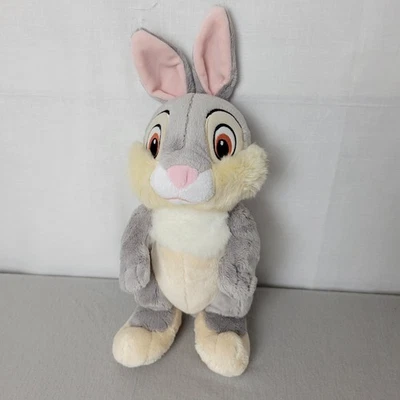 迪士尼婴儿 Thumper 小鹿斑比毛绒婴儿灰色兔子 10 英寸填充迪士尼公园 — 第 1/4 张图片