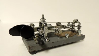 1957   VIBROPLEX   MODEL   STANDARD    BLUE    RACER   BUG    SN  200121 - Image 1 of 4