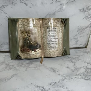 Vintage offenes Buch Das Vaterunser Deko  - Bild 1 von 7