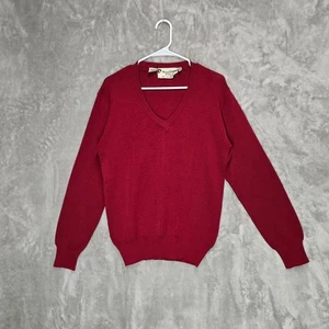 Suéter De Colección Pierre Cardin Relax Rojo Lana Merino Para Hombre Talla Grande Clásico Retro - Imagen 1 de 5