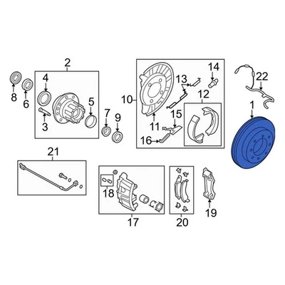 For Ford E-350 Super Duty 2008-2025 Ford NC2Z2C026C Rear Disc Brake Rotor - Imagem 1 de 2