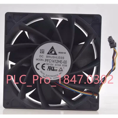 1PCS NEW Delta PFC1412HE-00 4Pin 12V 9.00A 140*140*38mm 14CM Cooling Fan - Image 1 of 4