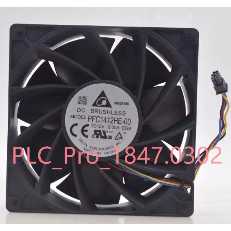1PCS NEW Delta PFC1412HE-00 4Pin 12V 9.00A 140*140*38mm 14CM Cooling Fan - Image 1 of 4
