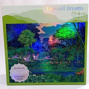 New Hiro Isono Emerald Dreams 500 Pc Jigsaw Puzzle Ceaco Holographic Art 2005 - Picture 1 of 9