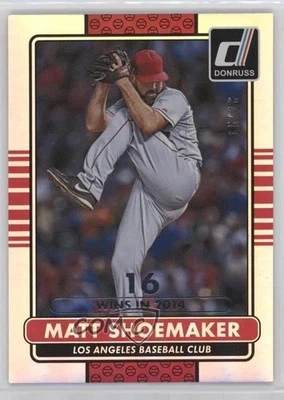 2015 Panini Donruss Stat Line Season /16 Matt Shoemaker #102 - Image 1 of 2