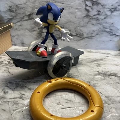 Sonic The Hedgehog Speed RC Skateboard Vehicle W/Gold Ring Controller WORKS!!! - Image 1 of 4