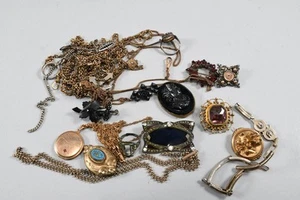 N54O04- Alter Schmuck Anhänger Brosche Ringe ua Jugendstil teils Silber - Bild 1 von 12